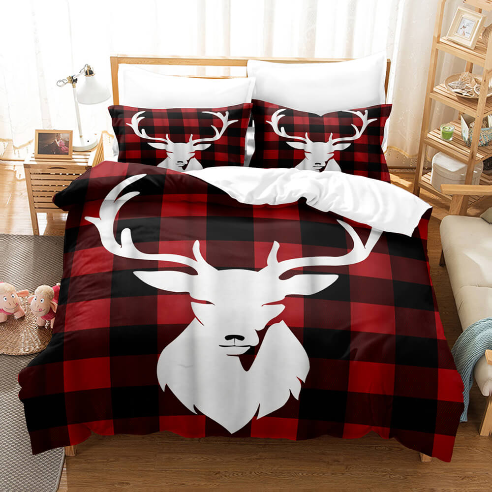 2024 NEW Cute Pere David's deer Elk Bedding Set Quilt Cover Without Filler