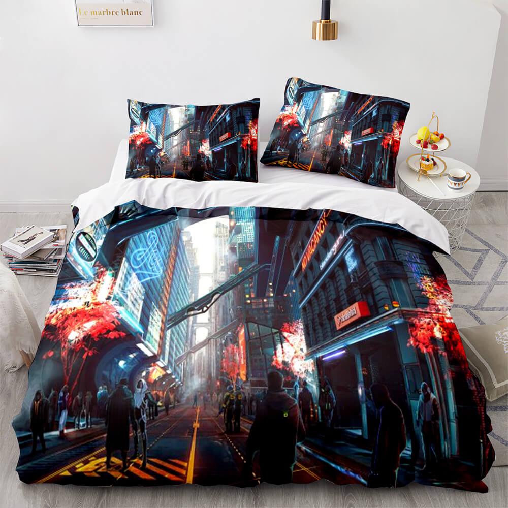 2024 NEW Cyberpunk 2077 Bedding Set Quilt Cover Without Filler