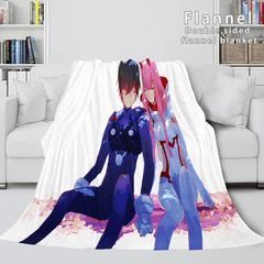 2025 NEW DARLING in the FRANXX Cosplay Flannel Blanket Throw