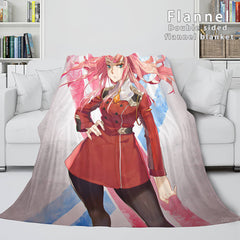 2025 NEW DARLING in the FRANXX Cosplay Flannel Blanket Throw