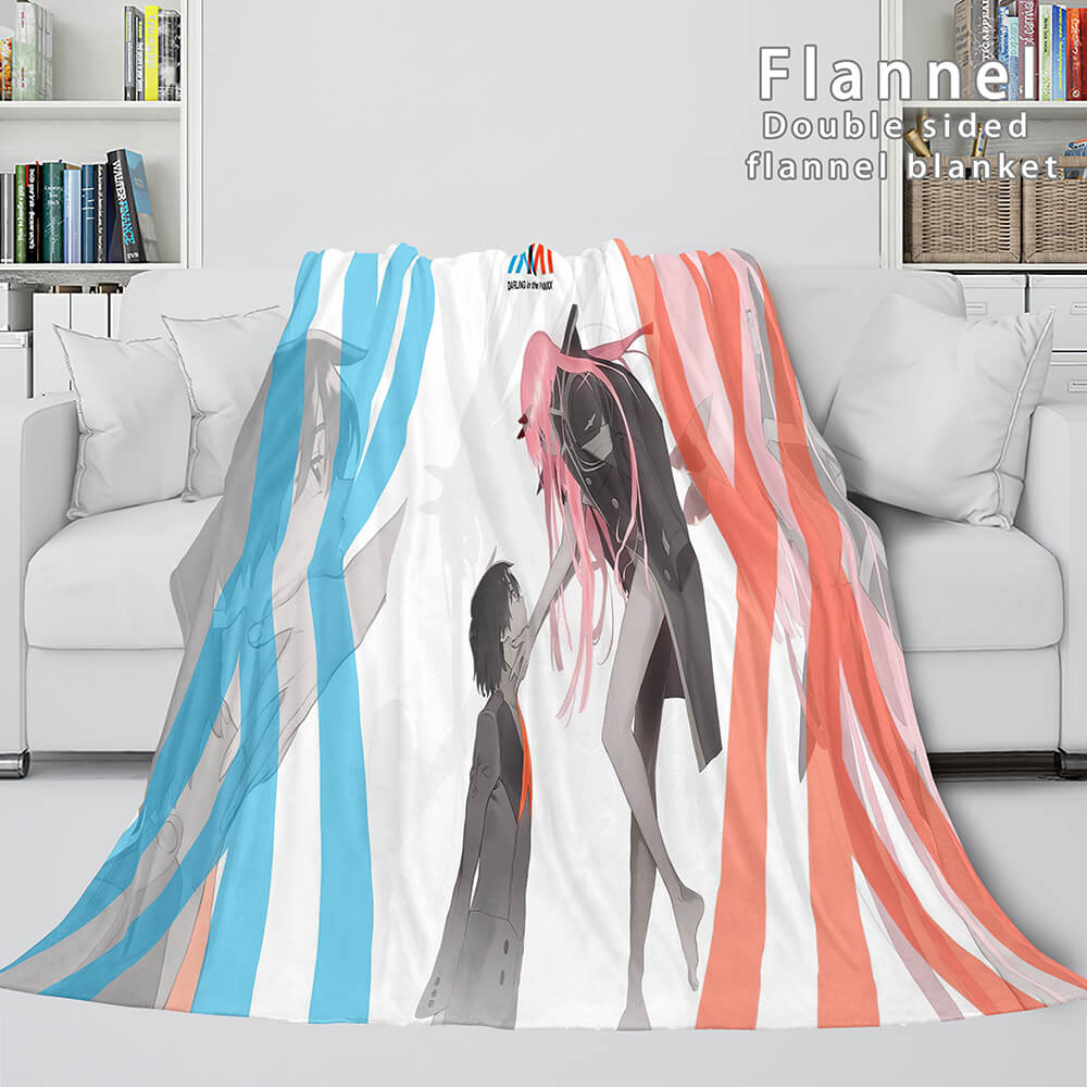 2025 NEW DARLING in the FRANXX Cosplay Flannel Blanket Throw