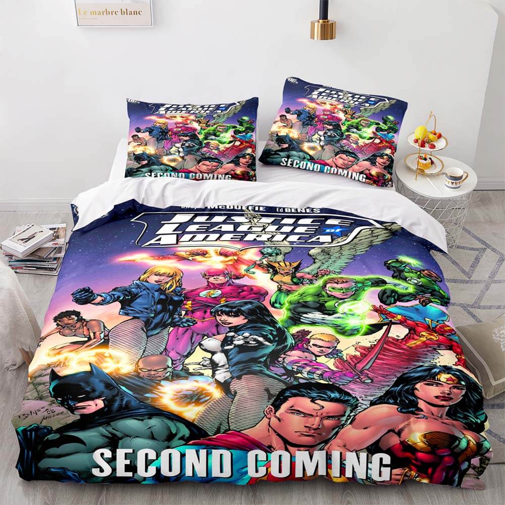 2024 NEW DC Justice League Bedding Set Throw Quilt Duvet Cover Bedding Sets
