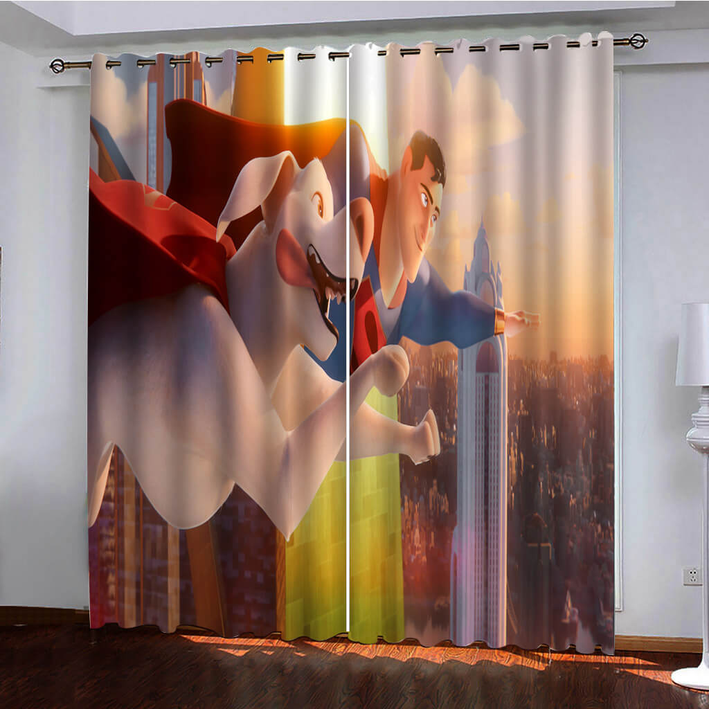 2024 NEW DC League of Super-Pets Curtains Pattern Window Drapes