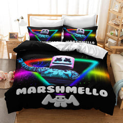 2024 NEW DJ Marshmello Cosplay Bedding Set Quilt Covers Without Filler