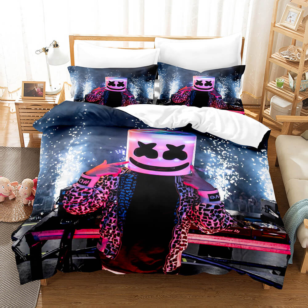2025 NEW DJ Marshmello Cosplay Bedding Sets Quilt Covers Without Filler