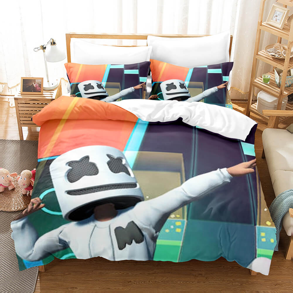 2025 NEW DJ Marshmello Cosplay Bedding Sets Quilt Covers Without Filler