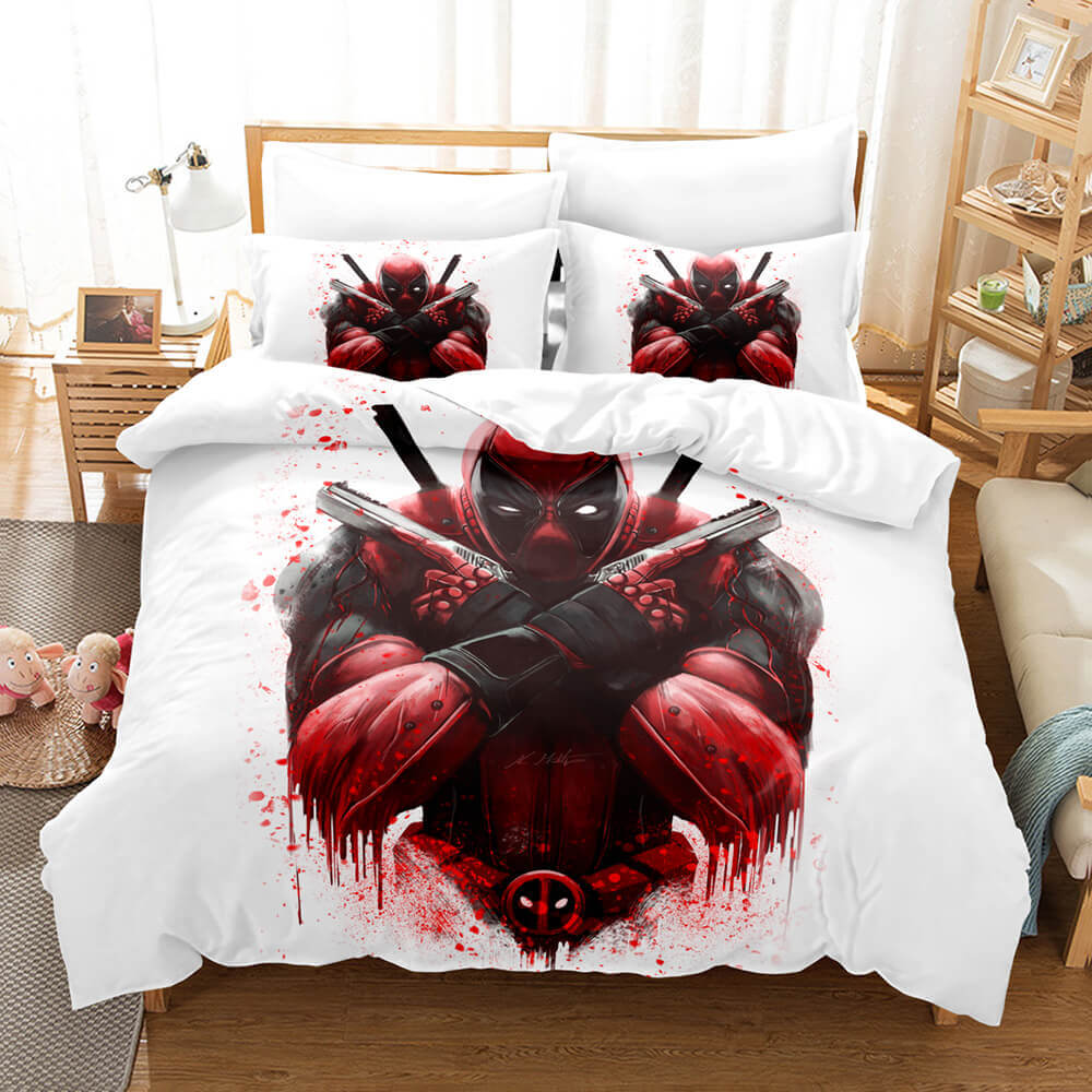 2024 NEW Deadpool Cosplay Bedding Set Quilt Cover Without Filler
