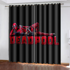 2024 NEW Deadpool Curtains  Pattern Blackout Window Drapes