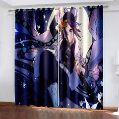 2024 NEW Demon Slayer Curtains Pattern Blackout Window Drapes