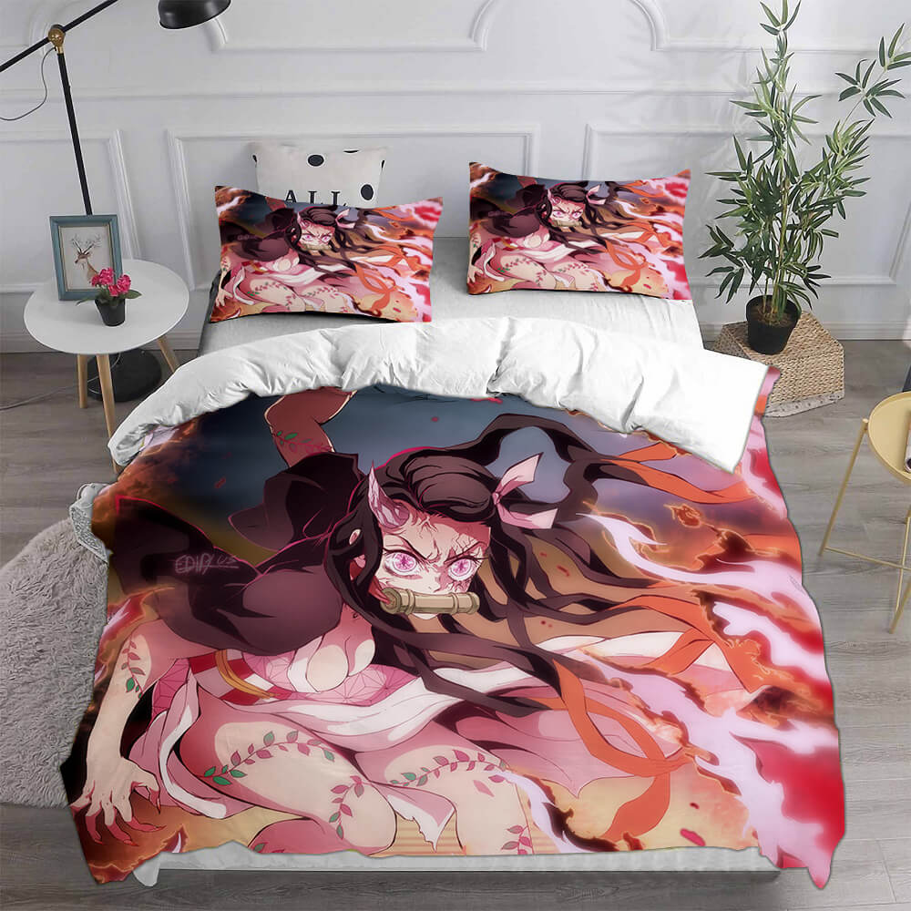 2024 NEW Demon Slayer Kimetsu no Yaiba Bedding Set Duvet Covers Quilt Bed Sets