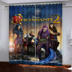 2024 NEW Descendants Panther Curtains Blackout Window Drapes