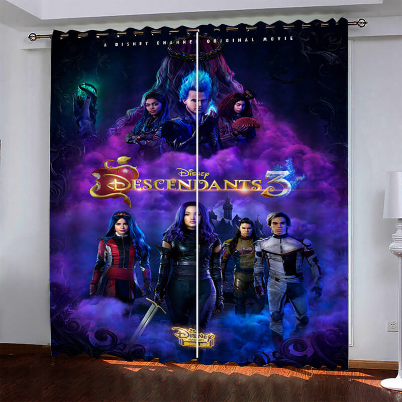 2024 NEW Descendants Panther Curtains Blackout Window Drapes