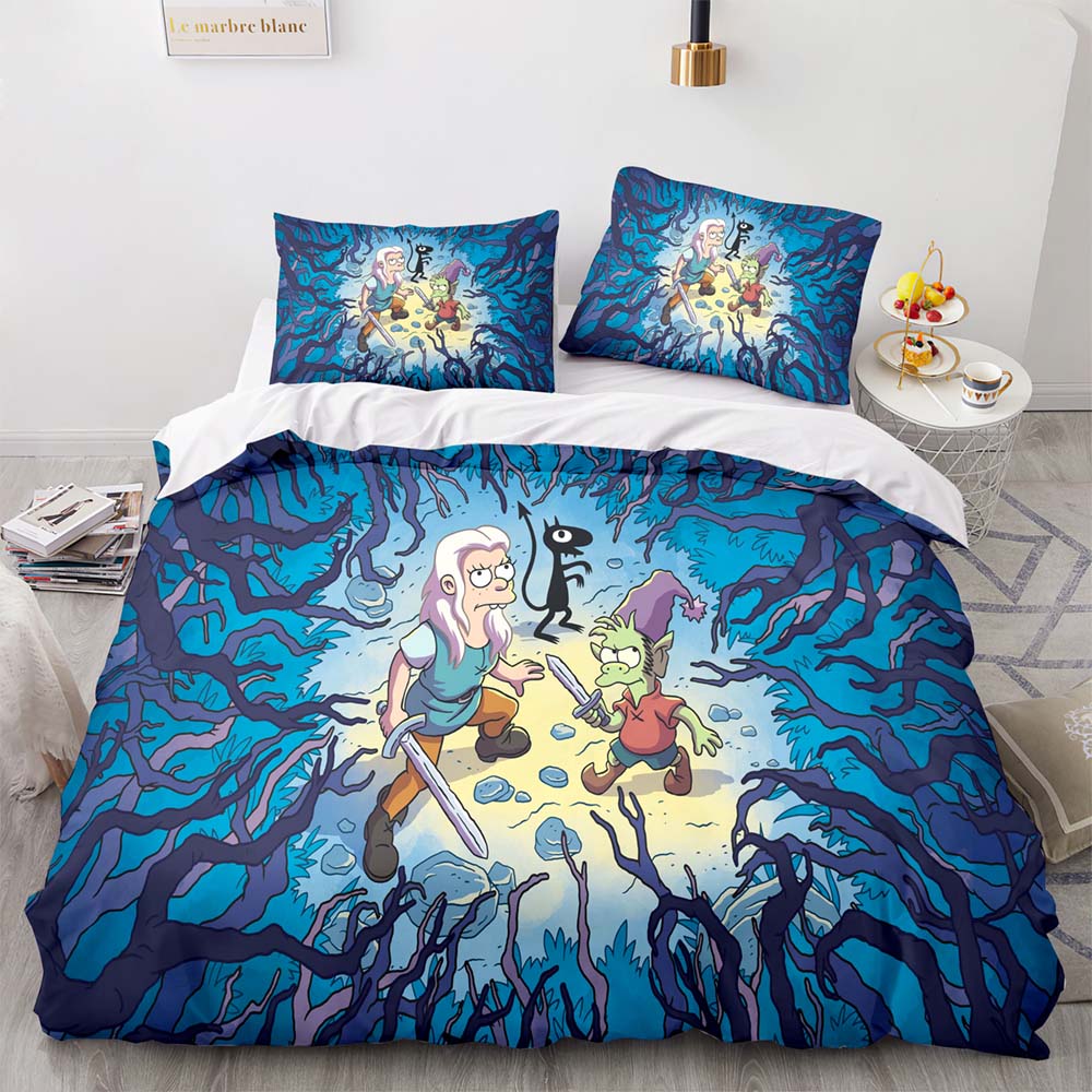 2024 NEW Disenchantment Bedding Set Pattern Quilt Cover Without Filler