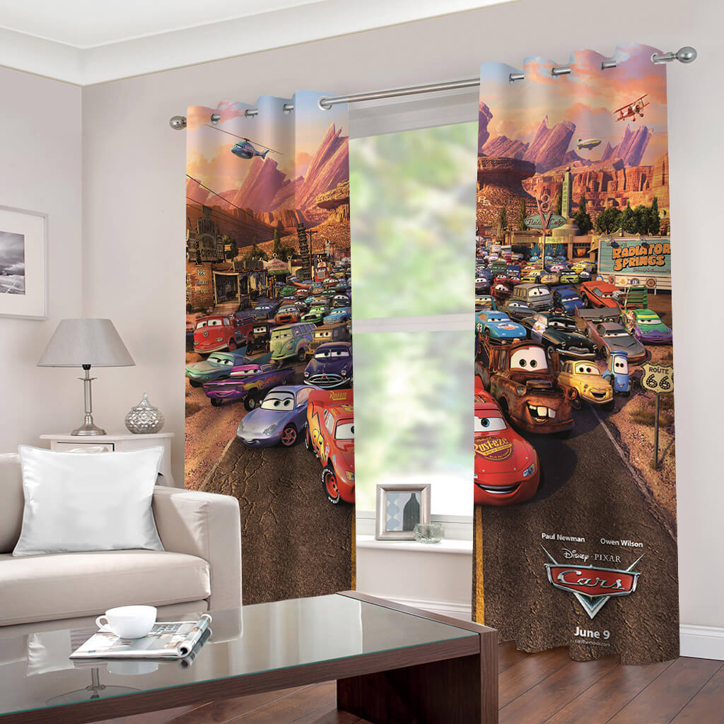 2024 NEW Disney Cars Curtains Cosplay Blackout Window Drapes for Room Decoration