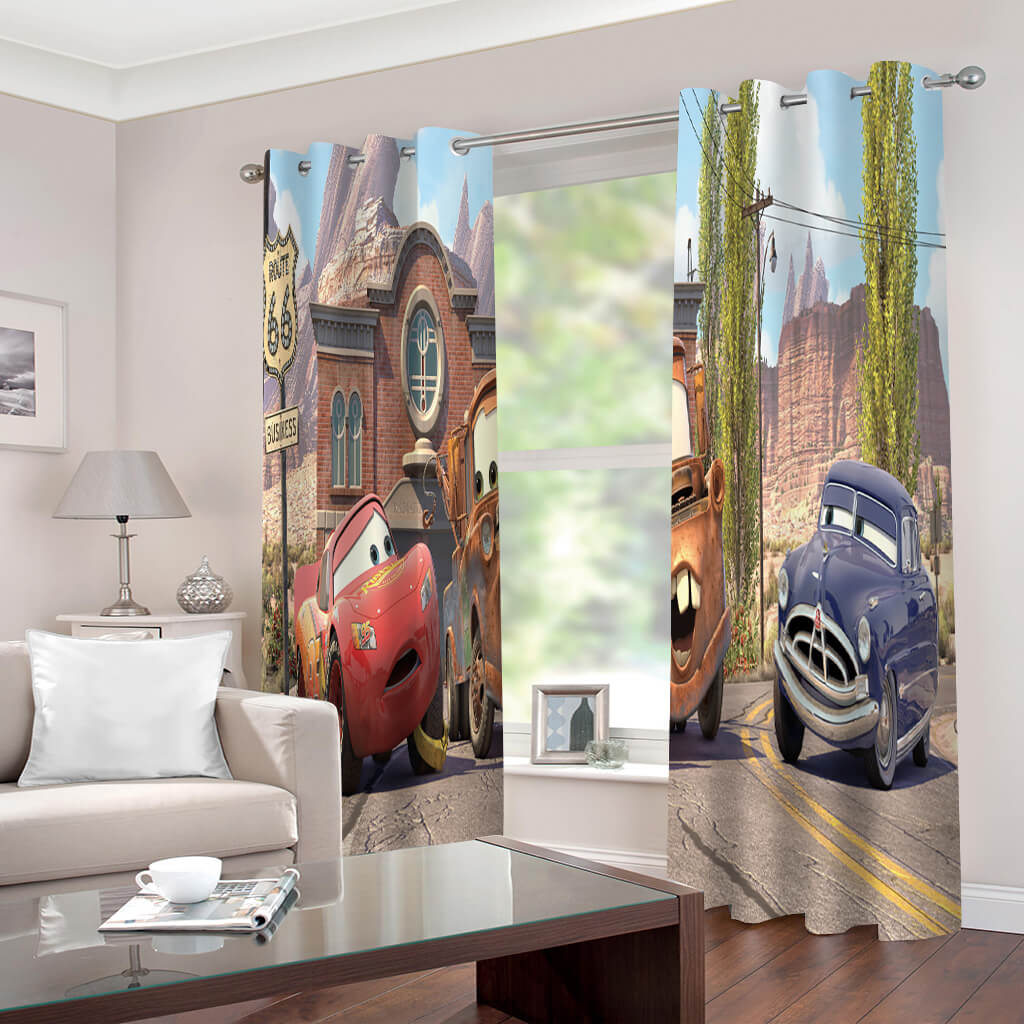 2024 NEW Disney Cars Curtains Cosplay Blackout Window Drapes for Room Decoration