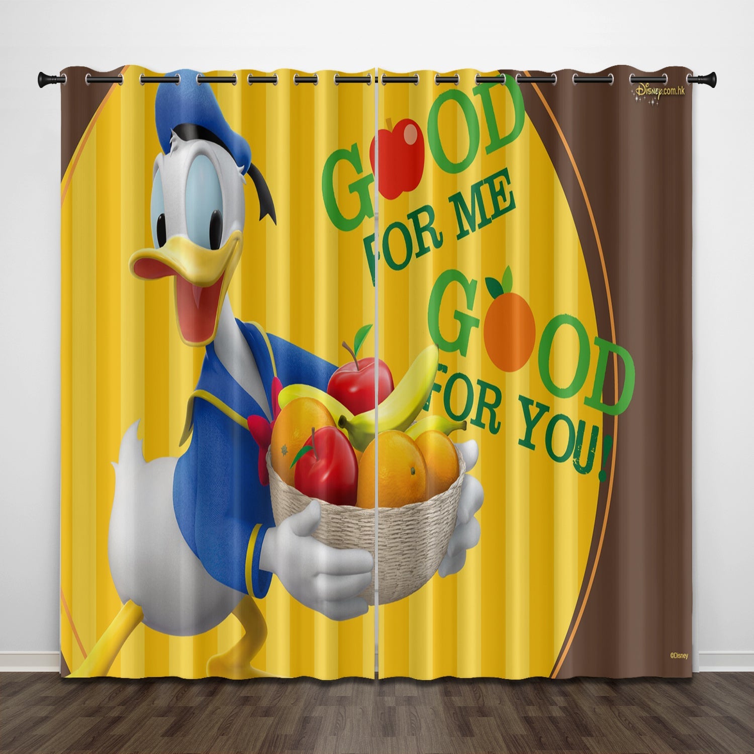 2024 NEW Donald Duck Curtains Pattern Blackout Window Drapes