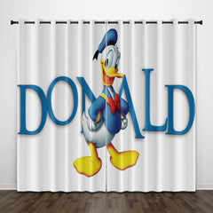 2024 NEW Donald Duck Curtains Pattern Blackout Window Drapes