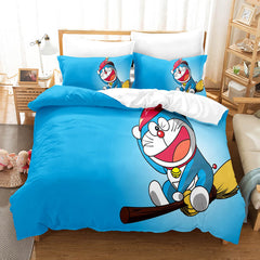 2024 NEW Doraemon Cosplay Bedding Set Quilt Cover Room Decoration