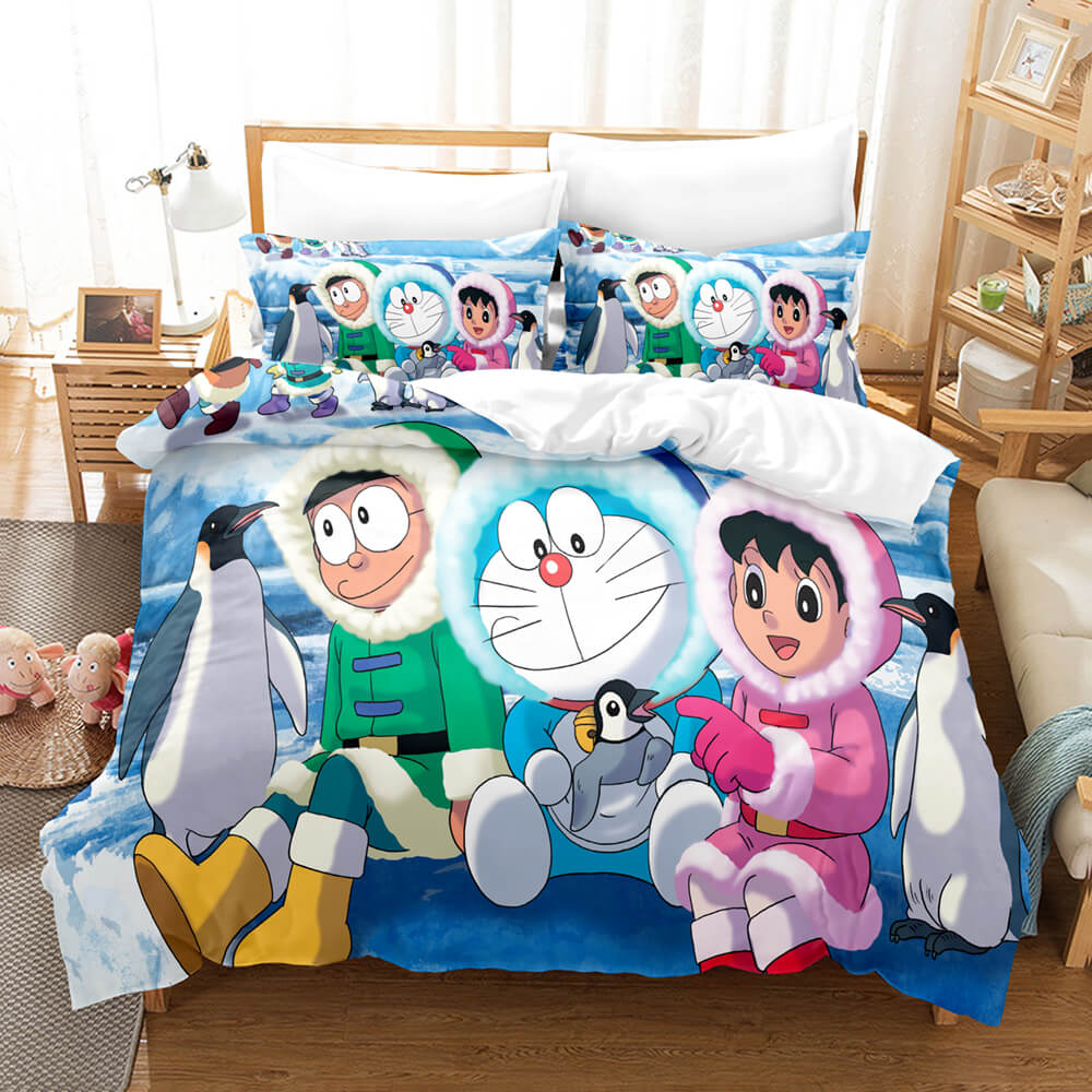 2024 NEW Doraemon Cosplay Bedding Set Quilt Cover Room Decoration