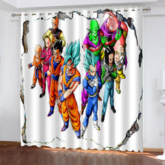 2024 NEW Dragon Ball Curtains Pattern Blackout Window Drapes