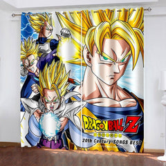 2024 NEW Dragon Ball Curtains Pattern Blackout Window Drapes