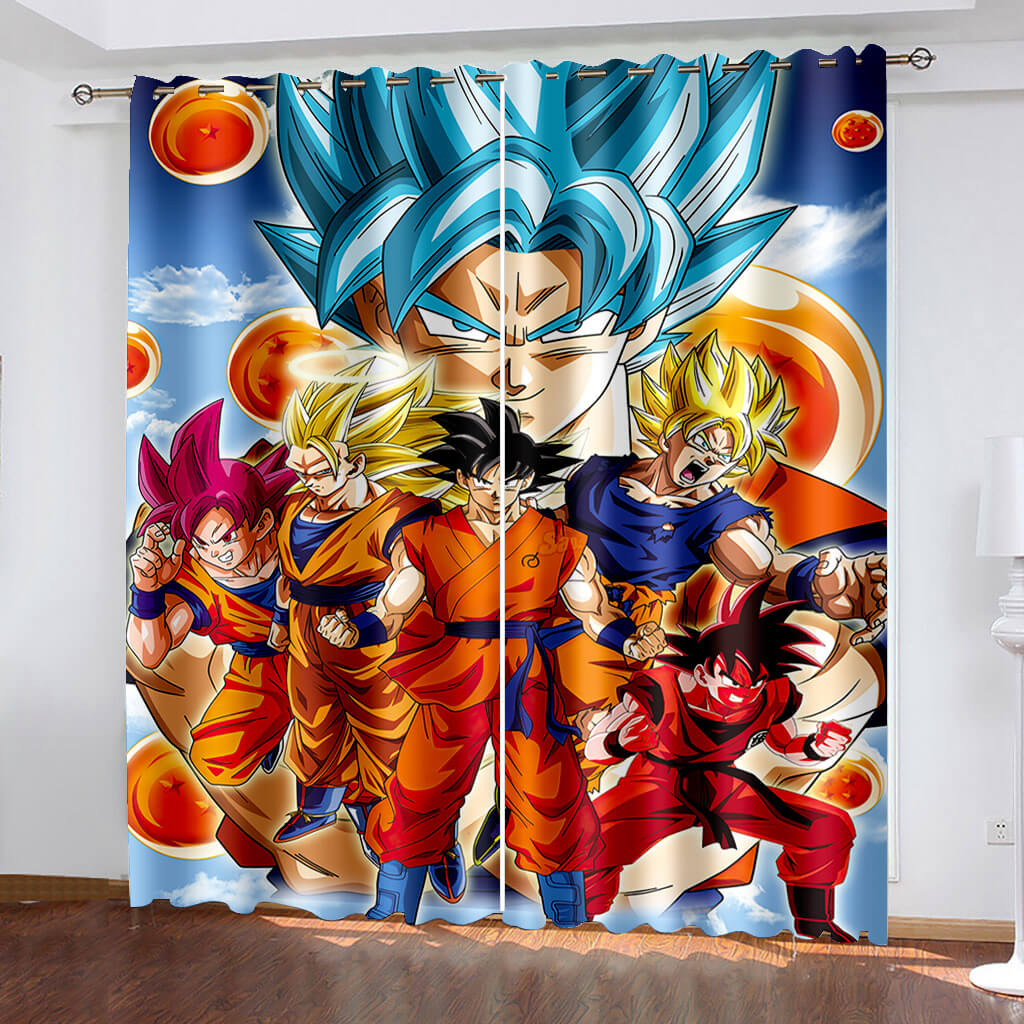 2024 NEW Dragon Ball Curtains Pattern Blackout Window Drapes