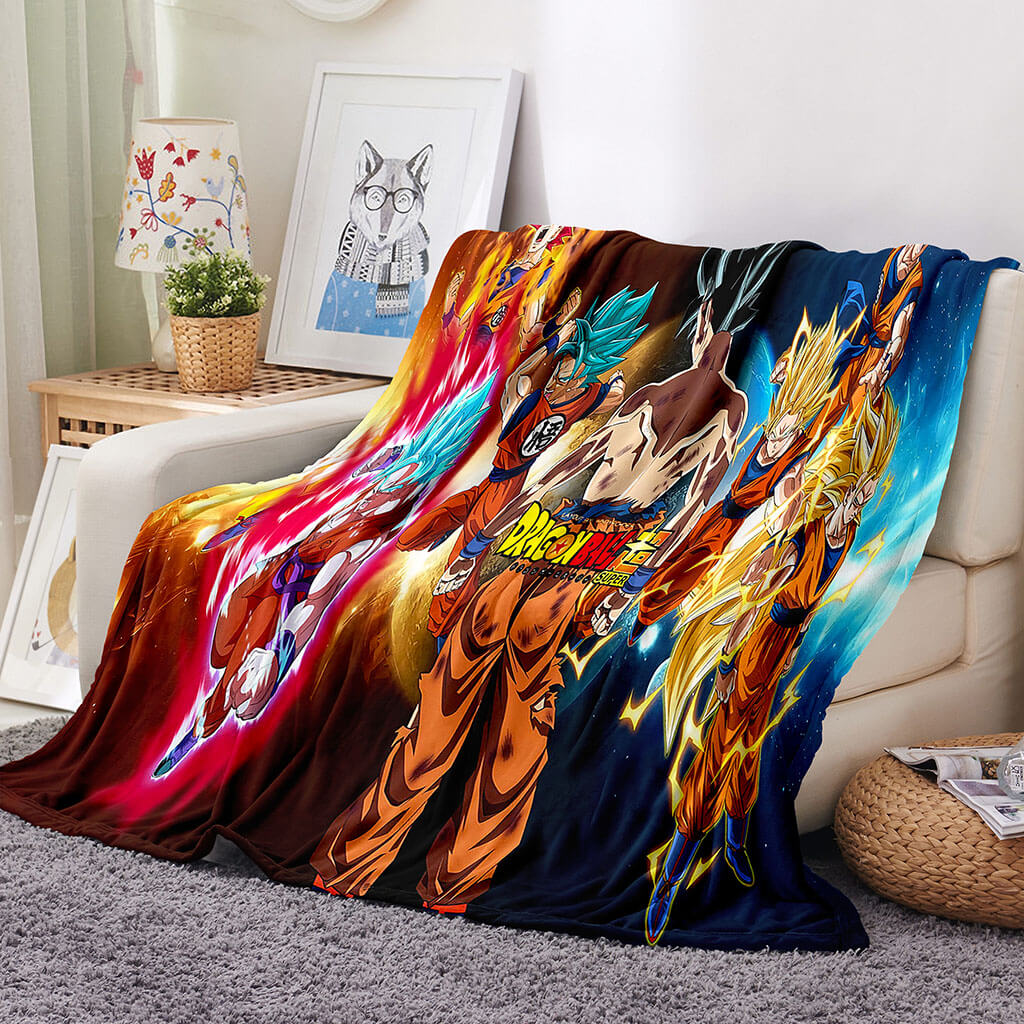 2024 NEW Dragon Ball Super Blanket Flannel Throw Room Decoration
