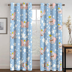 2024 NEW Dumbo Curtains Cosplay Blackout Window Treatments Drapes for Room Decor