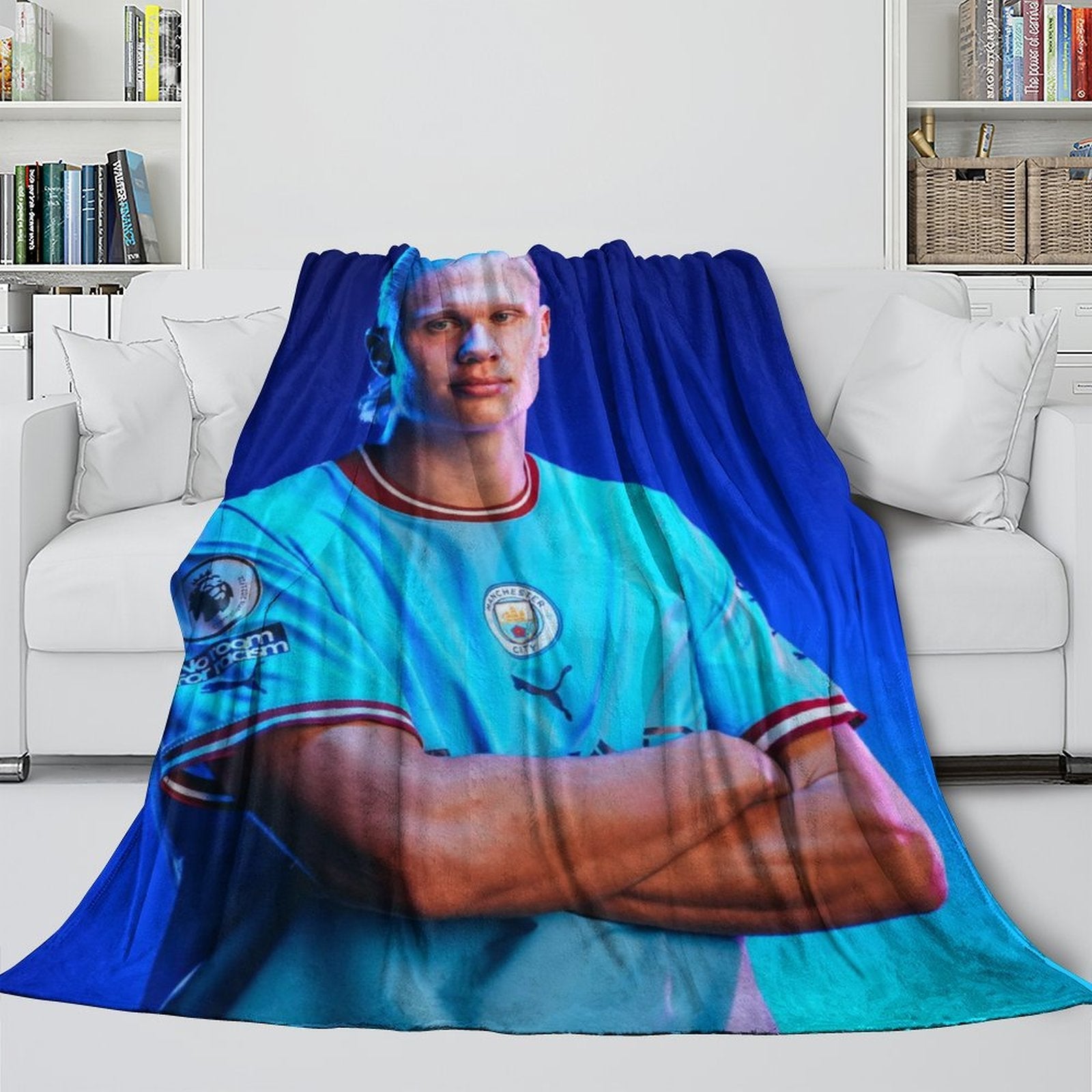 2024 NEW Erling Haaland Blanket Flannel Throw Room Decoration