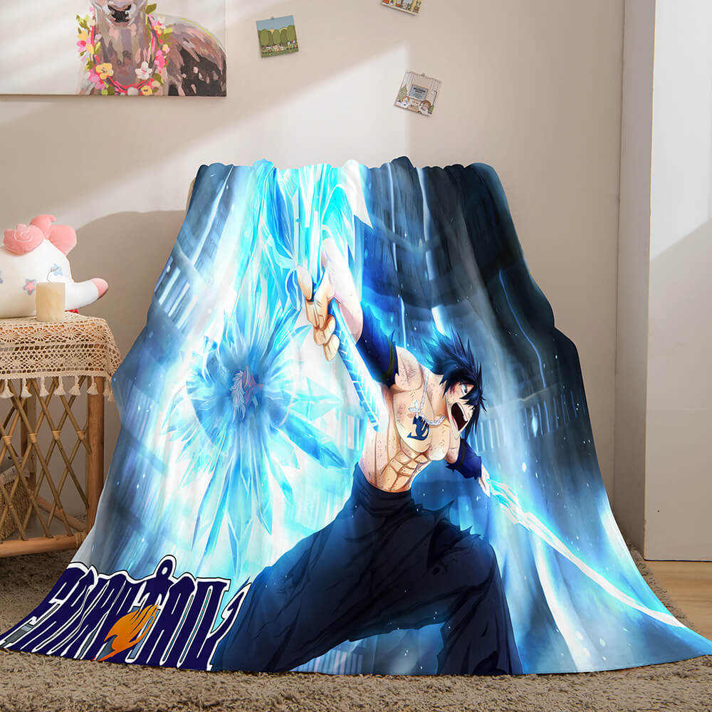 2024 NEW Fairy Tail Flannel Caroset Throw Cosplay Blanket