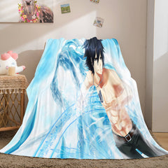 2024 NEW Fairy Tail Flannel Caroset Throw Cosplay Blanket