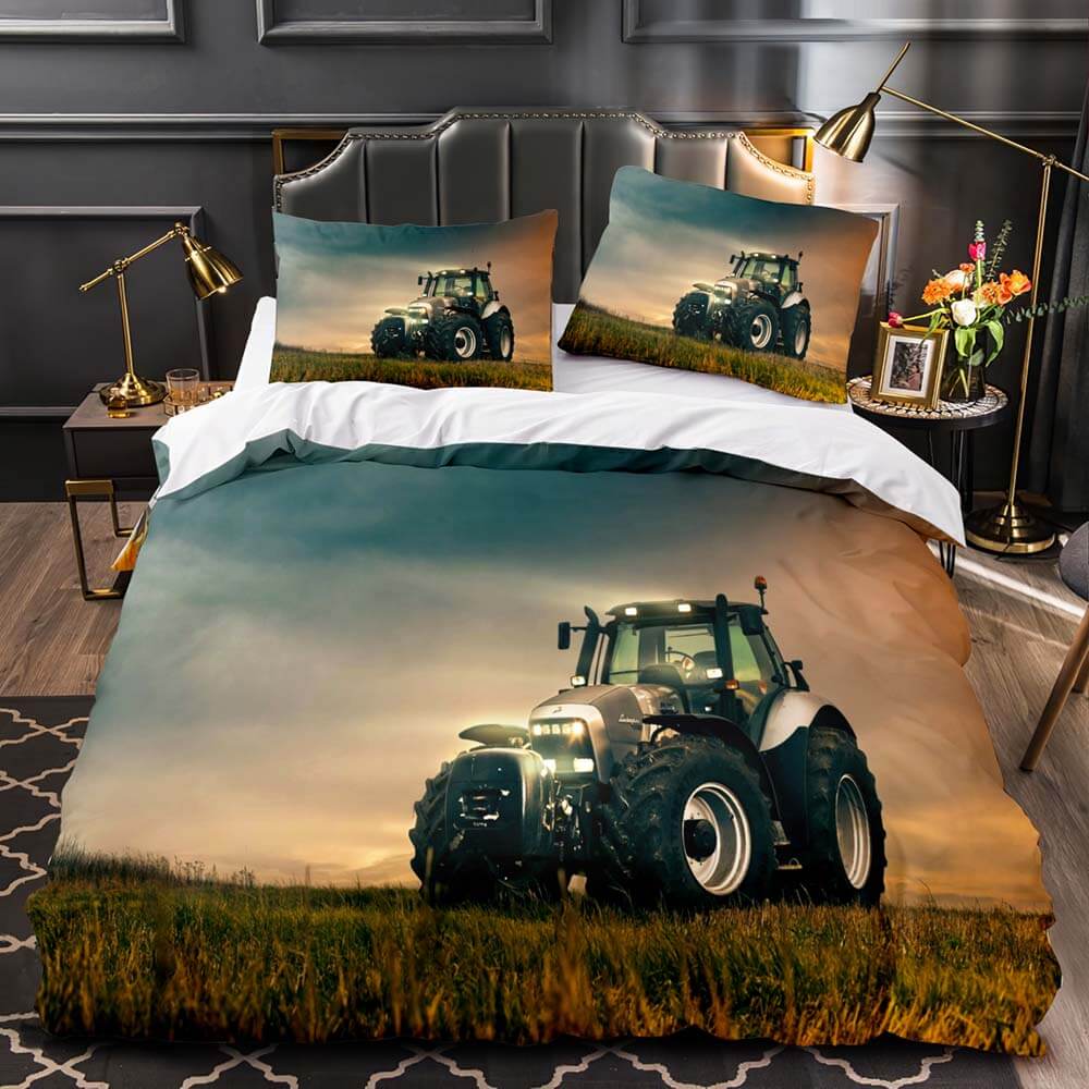 2024 NEW Farming Traktor Lamborghini Trattori Tractor Bedding Set Duvet Covers