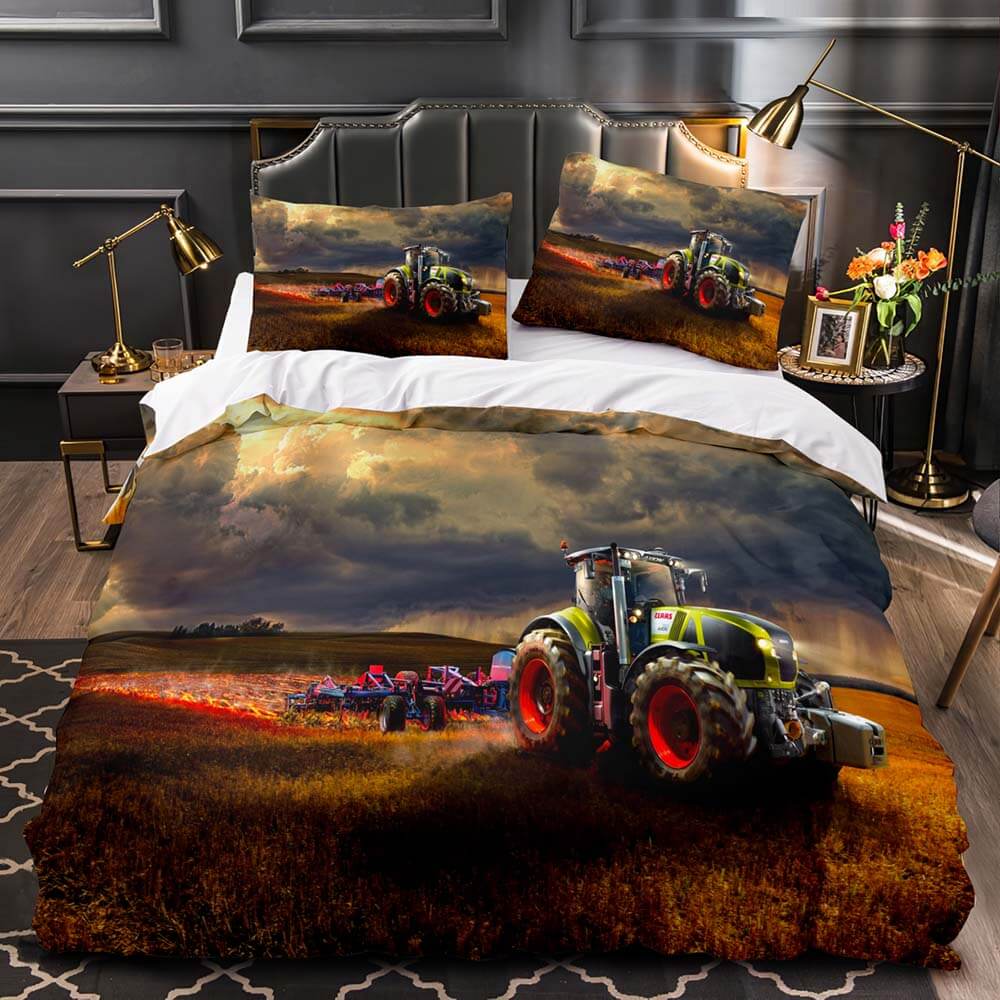 2024 NEW Farming Traktor Lamborghini Trattori Tractor Bedding Set Duvet Covers