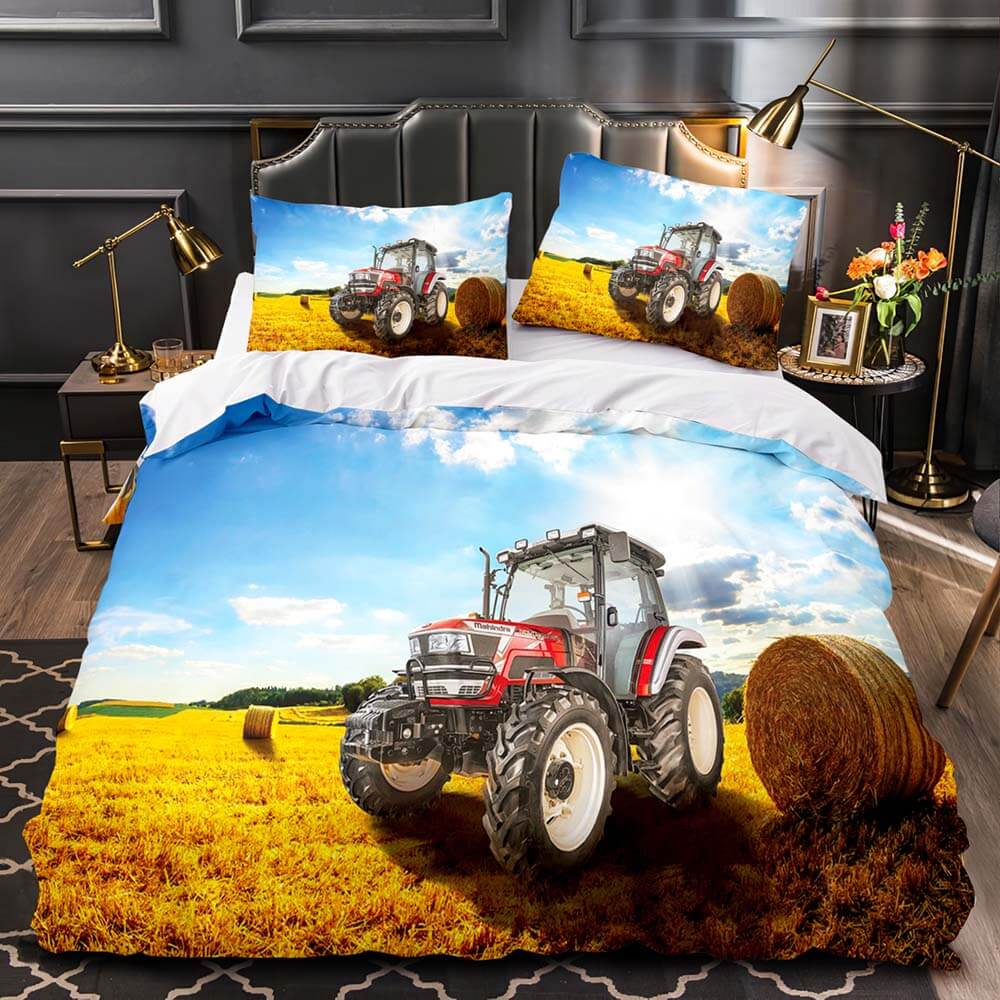 2024 NEW Farming Traktor Lamborghini Trattori Tractor Bedding Set Duvet Covers