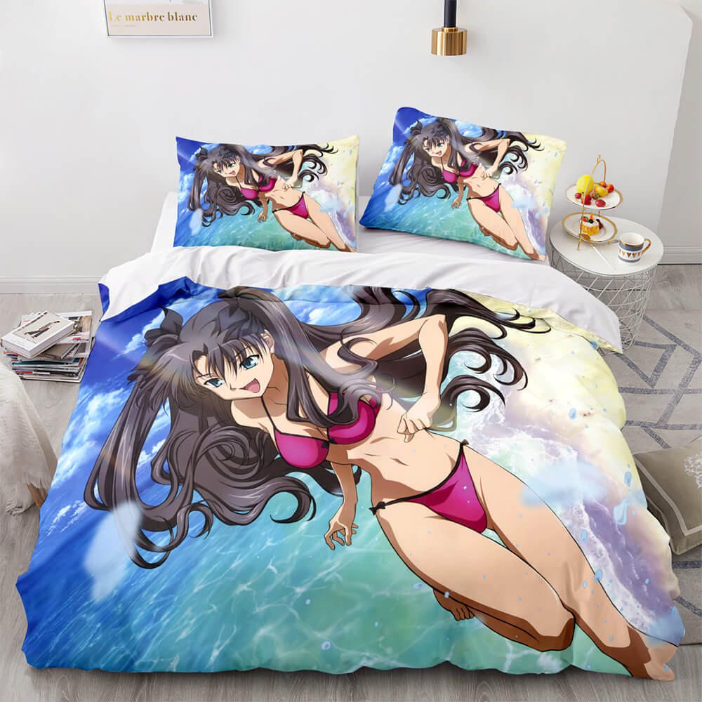 2026 NEW Fate stay night Tohsaka Rin Bedding Set Quilt Covers Without Filler
