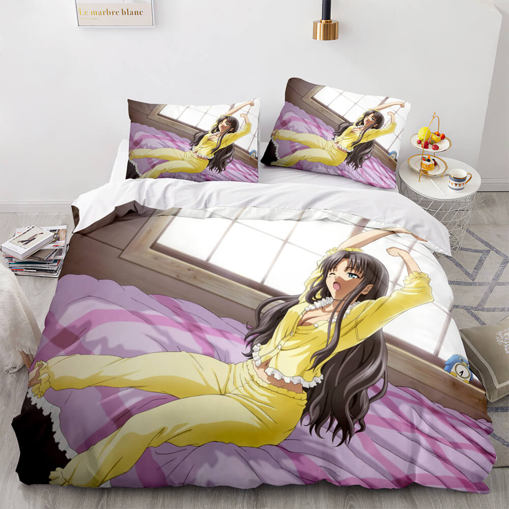 2026 NEW Fate stay night Tohsaka Rin Bedding Set Quilt Covers Without Filler