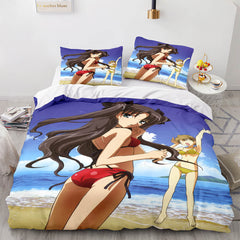 2026 NEW Fate stay night Tohsaka Rin Bedding Set Quilt Covers Without Filler