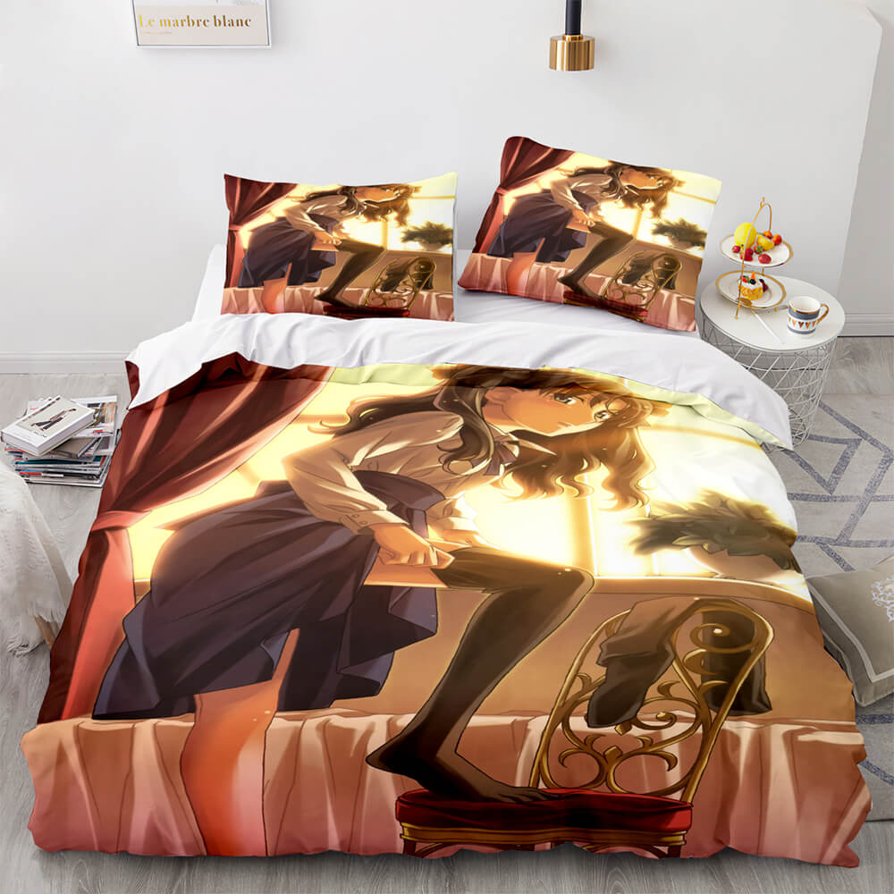 2026 NEW Fate stay night Tohsaka Rin Bedding Set Quilt Covers Without Filler