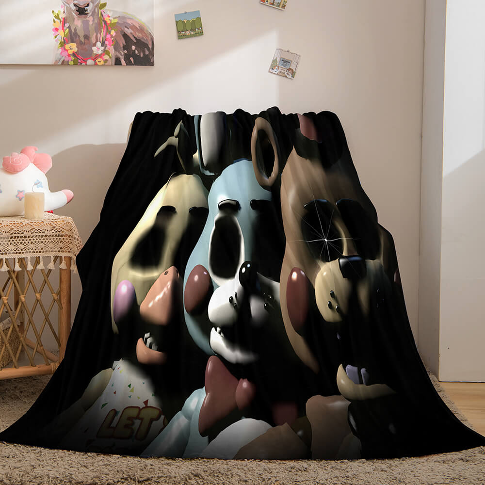 2024 NEW Five Nights at Freddy's Flannel Caroset Throw Cosplay Blanket