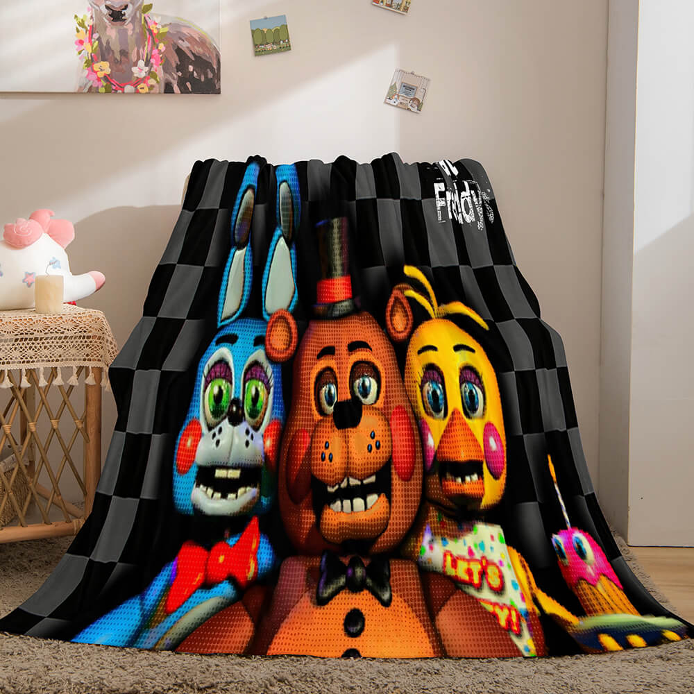 2024 NEW Five Nights at Freddy's Flannel Caroset Throw Cosplay Blanket