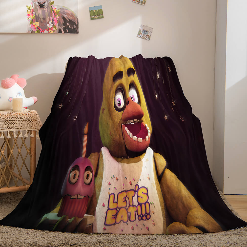 2024 NEW Five Nights at Freddy's Flannel Caroset Throw Cosplay Blanket