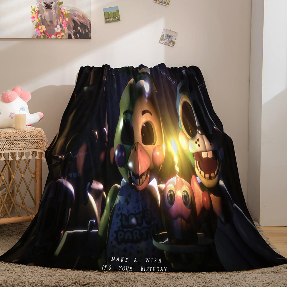 2024 NEW Five Nights at Freddy's Flannel Caroset Throw Cosplay Blanket