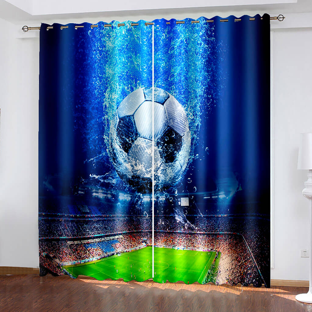 2024 NEW Football Soccer Curtains Blackout Window Drapes