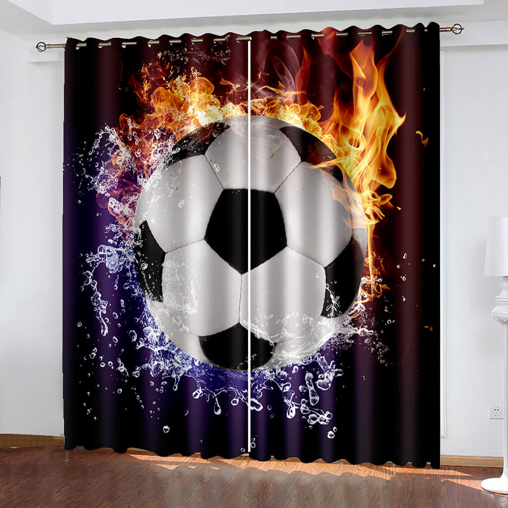 2024 NEW Football Soccer Curtains Blackout Window Drapes