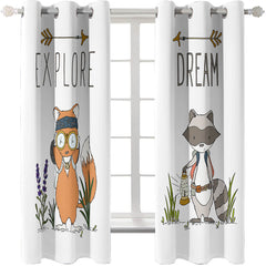 2024 NEW Fox Curtains Blackout Window Treatments Drapes for Room Decoration