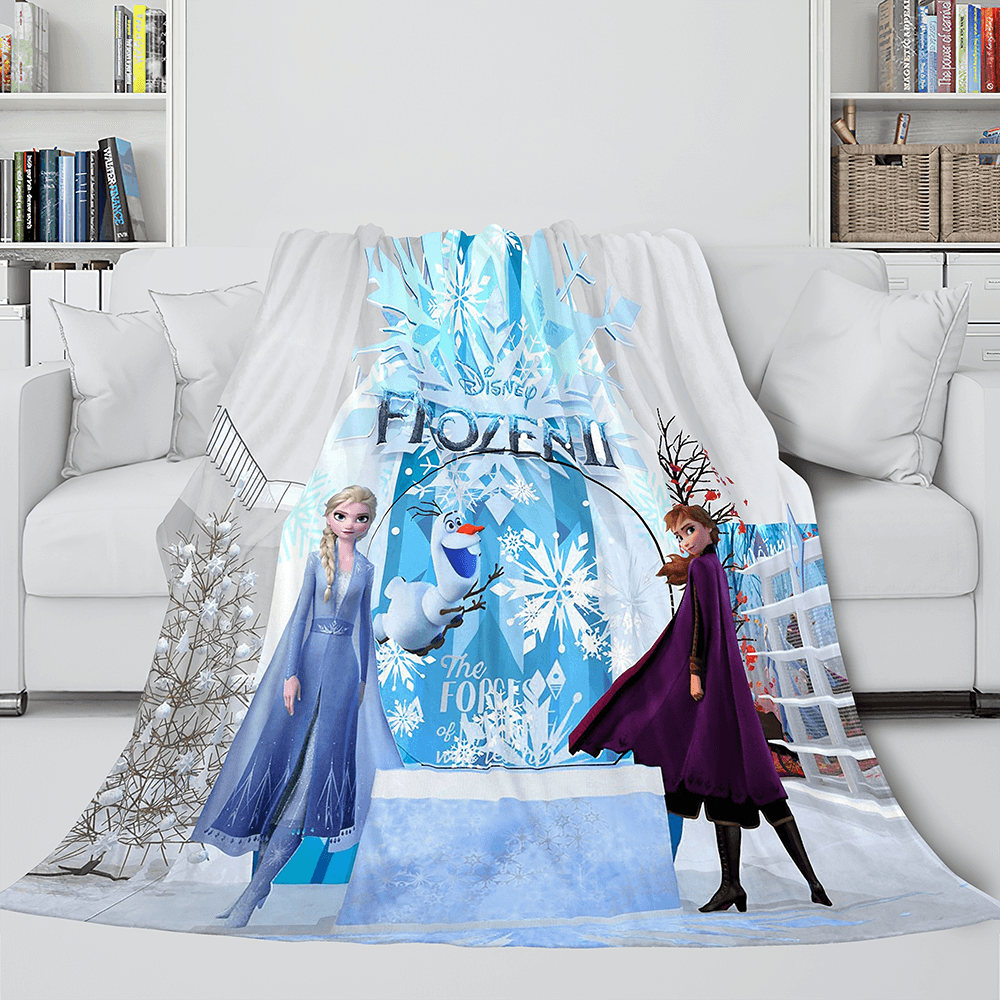 2024 NEW Frozen 2 Anna Elsa Flannel Fleece Throw Cosplay Blanket