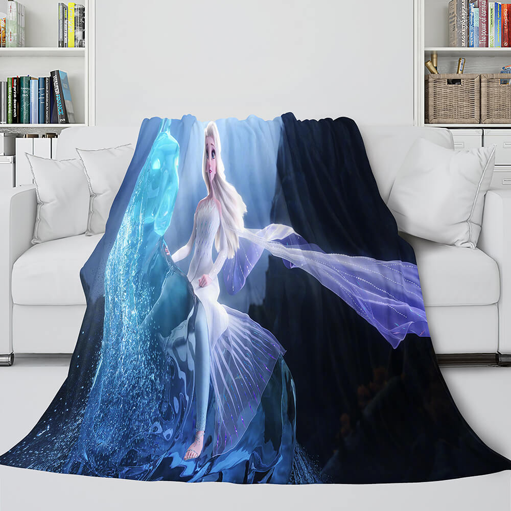2024 NEW Frozen 2 Anna Elsa Flannel Fleece Throw Cosplay Blanket