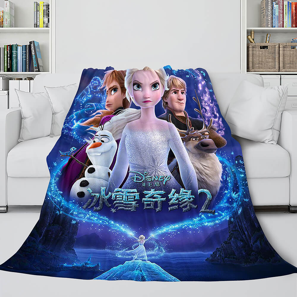 2024 NEW Frozen 2 Anna Elsa Flannel Fleece Throw Cosplay Blanket