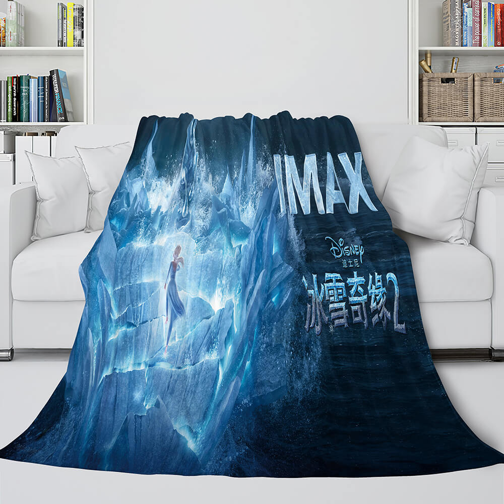 2024 NEW Frozen 2 Anna Elsa Flannel Fleece Throw Cosplay Blanket