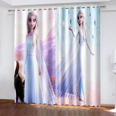 2024 NEW Frozen 2 Elsa Curtains Cosplay Blackout Window Drapes